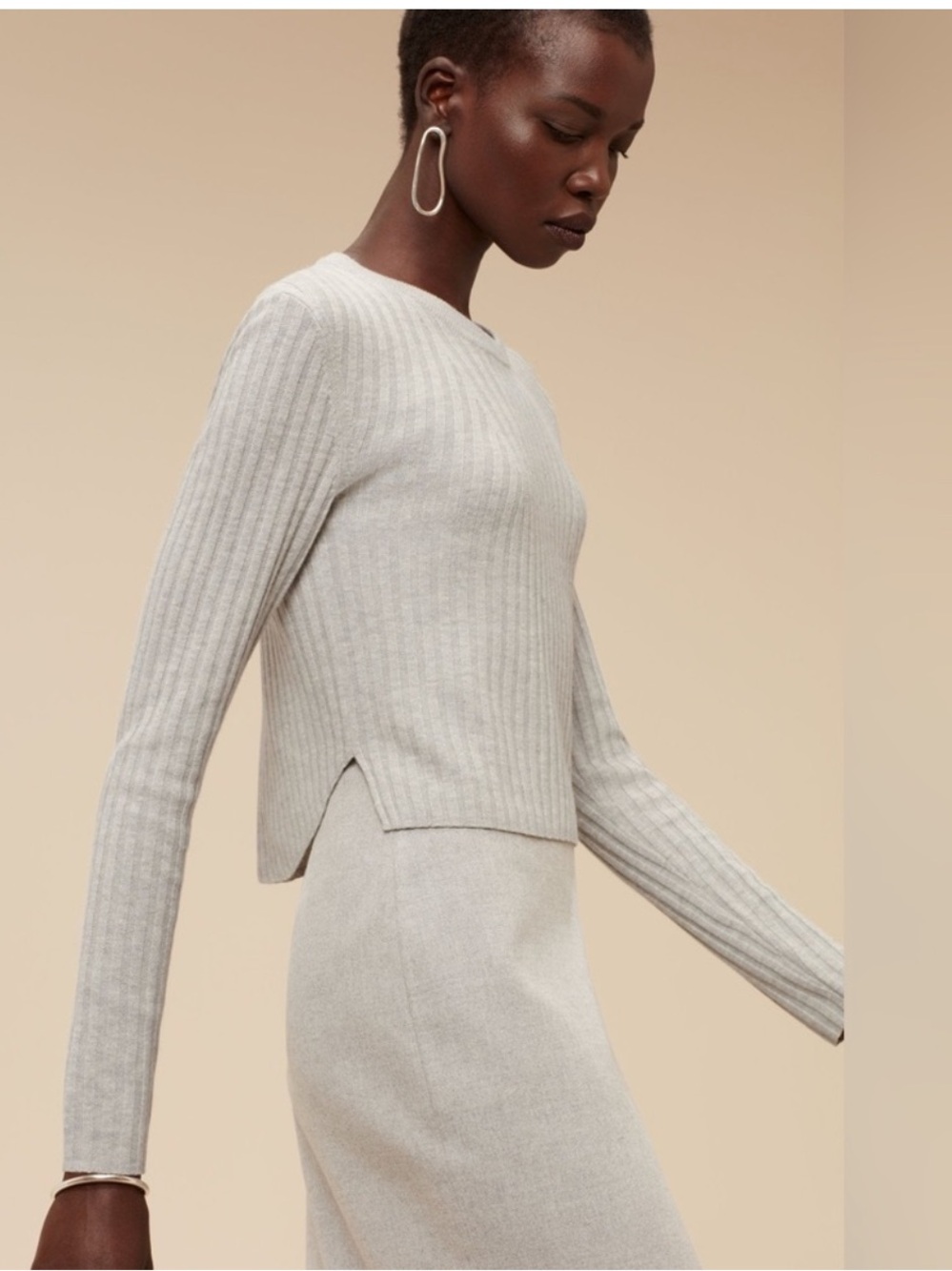 Babaton Linen & Wool Blend Nathaniel Sweater